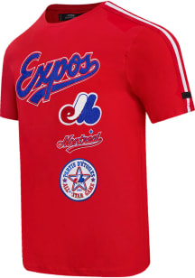 Pro Standard Montreal Expos Red Retro Chenille Short Sleeve Fashion T Shirt