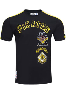 Pro Standard Pittsburgh Pirates Black Retro Chenille Short Sleeve Fashion T Shirt