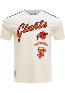 Pro Standard San Francisco Giants White Retro Chenille Short Sleeve Fashion T Shirt