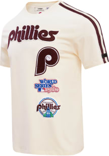Pro Standard Philadelphia Phillies White Retro Chenille Short Sleeve Fashion T Shirt