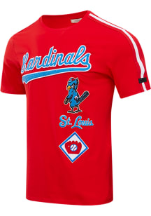 Pro Standard St Louis Cardinals Red Retro Chenille Short Sleeve Fashion T Shirt