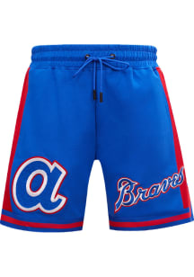 Pro Standard Atlanta Braves Mens Blue Retro Chenille Shorts