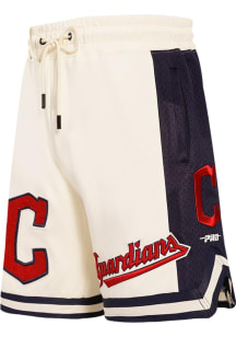 Pro Standard Cleveland Guardians Mens White Retro Chenille Shorts