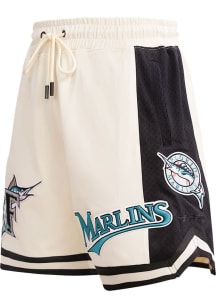 Pro Standard Miami Marlins Mens White Retro Chenille Shorts