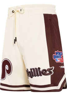 Pro Standard Philadelphia Phillies Mens White Retro Chenille Shorts