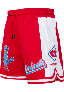 Pro Standard St Louis Cardinals Mens Red Retro Chenille Shorts