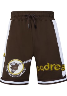 Pro Standard San Diego Padres Mens Brown Retro Chenille Shorts
