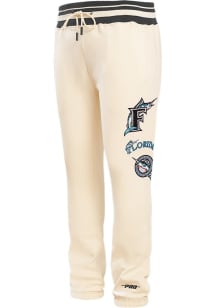 Pro Standard Miami Marlins Mens White Retro Classic Fashion Sweatpants