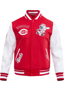 Pro Standard Cincinnati Reds Mens Red Retro Wool Varsity Heavyweight Jacket