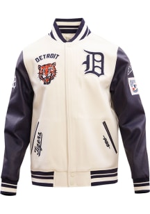 Pro Standard Detroit Tigers Mens White Retro Wool Varsity Heavyweight Jacket