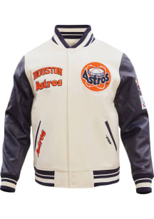 Pro Standard Houston Astros Mens White Retro Wool Varsity Heavyweight Jacket