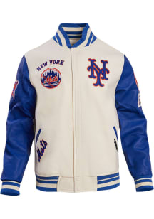 Pro Standard New York Mets Mens White Retro Wool Varsity Heavyweight Jacket