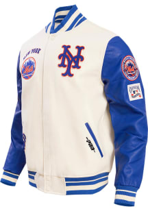 Pro Standard New York Mets Mens White Retro Wool Varsity Heavyweight Jacket