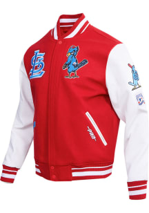 Pro Standard St Louis Cardinals Mens Red Retro Wool Varsity Heavyweight Jacket