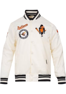 Pro Standard Baltimore Orioles Mens White Retro Classic Satin Light Weight Jacket