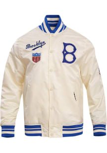 Pro Standard Brooklyn Dodgers Mens White Retro Classic Satin Light Weight Jacket