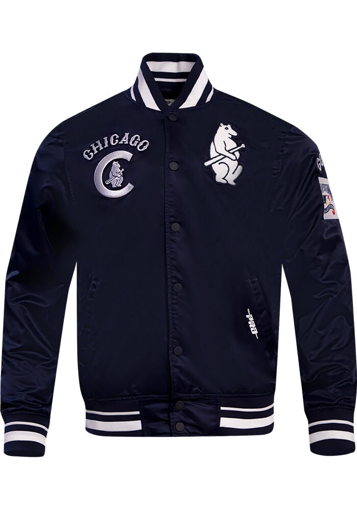 Pro Standard Chicago Cubs Mens NAVY Retro Classic Satin