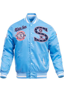 Pro Standard Chicago White Sox Mens Blue Retro Classic Satin Light Weight Jacket