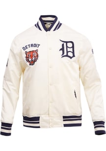 Pro Standard Detroit Tigers Mens White Retro Classic Satin Light Weight Jacket