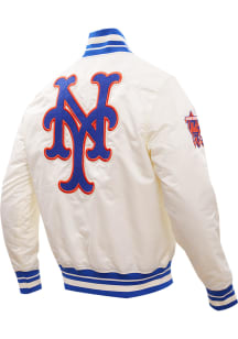 Pro Standard New York Mets Mens White Retro Classic Satin Light Weight Jacket