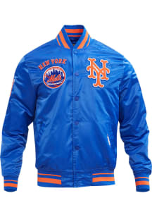 Pro Standard New York Mets Mens Blue Retro Classic Satin Light Weight Jacket