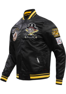 Pro Standard Pittsburgh Pirates Mens Black Retro Classic Satin Light Weight Jacket