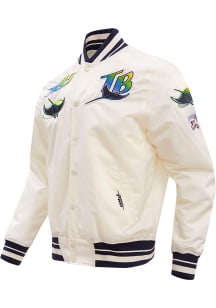 Pro Standard Toronto Blue Jays Mens White Retro Classic Satin Light Weight Jacket