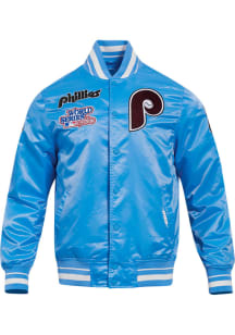 Pro Standard Philadelphia Phillies Mens Blue Retro Classic Satin Light Weight Jacket