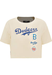 Pro Standard Brooklyn Dodgers Womens White Retro Boxy Short Sleeve T-Shirt