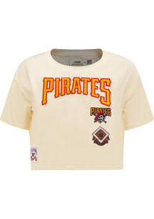 Pro Standard Pittsburgh Pirates Womens White Retro Boxy Short Sleeve T-Shirt