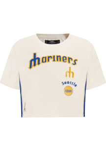Pro Standard Seattle Mariners Womens White Retro Boxy Short Sleeve T-Shirt