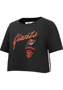 Pro Standard San Francisco Giants Womens Black Retro Boxy Short Sleeve T-Shirt