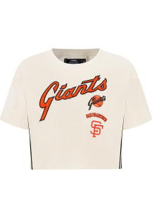 Pro Standard San Francisco Giants Womens White Retro Boxy Short Sleeve T-Shirt