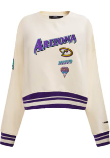 Pro Standard Arizona Diamondbacks Womens White Retro Classic Crew Sweatshirt