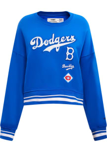 Pro Standard Brooklyn Dodgers Womens Blue Retro Classic Crew Sweatshirt
