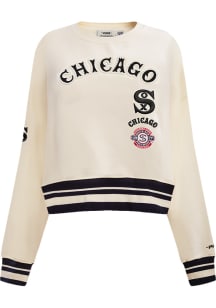 Pro Standard Chicago White Sox Womens White Retro Classic Crew Sweatshirt