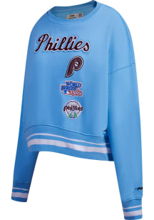 Pro Standard Philadelphia Phillies Womens Blue Retro Classic Crew Sweatshirt