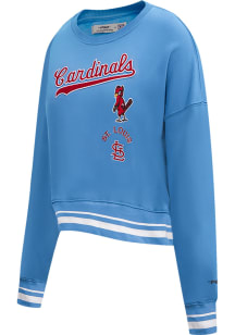 Pro Standard St Louis Cardinals Womens Blue Retro Classic Crew Sweatshirt