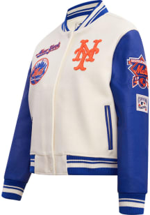 Pro Standard New York Mets Womens White Retro Wool Varsity Heavy Weight Jacket