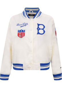 Pro Standard Brooklyn Dodgers Womens White Retro Classic Satin Light Weight Jacket