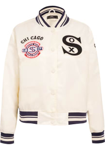 Pro Standard Chicago White Sox Womens White Retro Classic Satin Light Weight Jacket