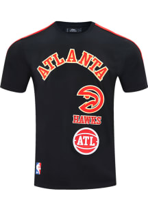 Pro Standard Atlanta Hawks Black Retro Chenille Short Sleeve Fashion T Shirt
