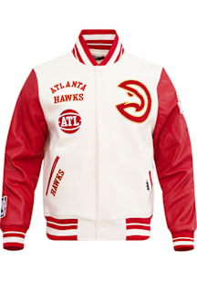 Mens Atlanta Hawks Pro Standard Mens Retro Wool Varsity Heavyweight Jacket - White