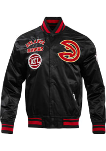 Pro Standard Atlanta Hawks Mens Black Retro Satin Light Weight Jacket