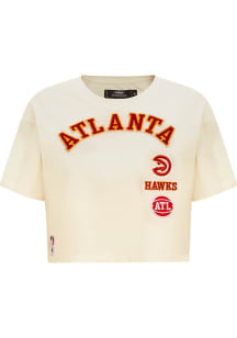 Pro Standard Atlanta Hawks Womens White Retro Boxy Short Sleeve T-Shirt