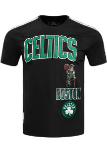 Pro Standard Boston Celtics Black Retro Chenille Short Sleeve Fashion T Shirt