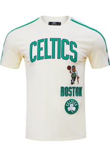 Pro Standard Boston Celtics White Retro Chenille Short Sleeve Fashion T Shirt