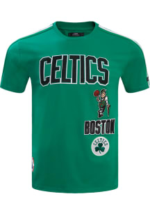 Pro Standard Boston Celtics Kelly Green Retro Chenille Short Sleeve Fashion T Shirt