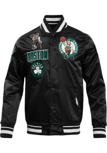 Pro Standard Boston Celtics Mens Black Retro Satin Light Weight Jacket