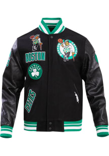 Pro Standard Boston Celtics Mens Black Retro Wool Varsity Heavyweight Jacket